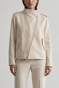Asymmetric Suede Zip Up Moto Jacket