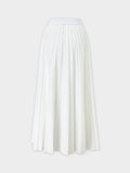 White Pleated Skirt 37"
