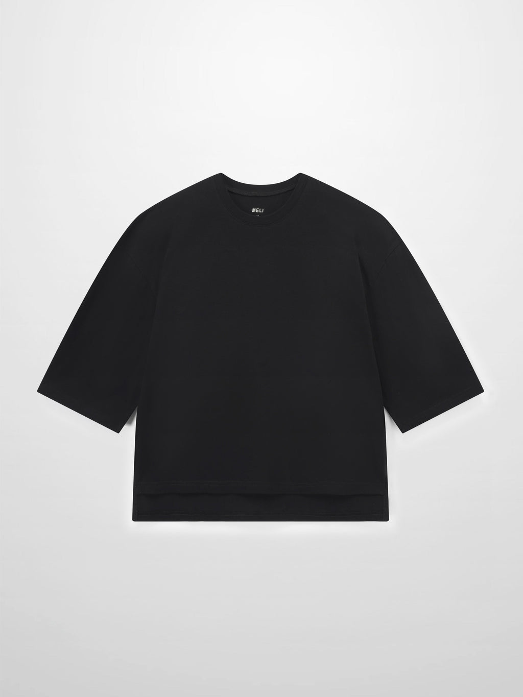 Wide Sleeve Tee-Black-0