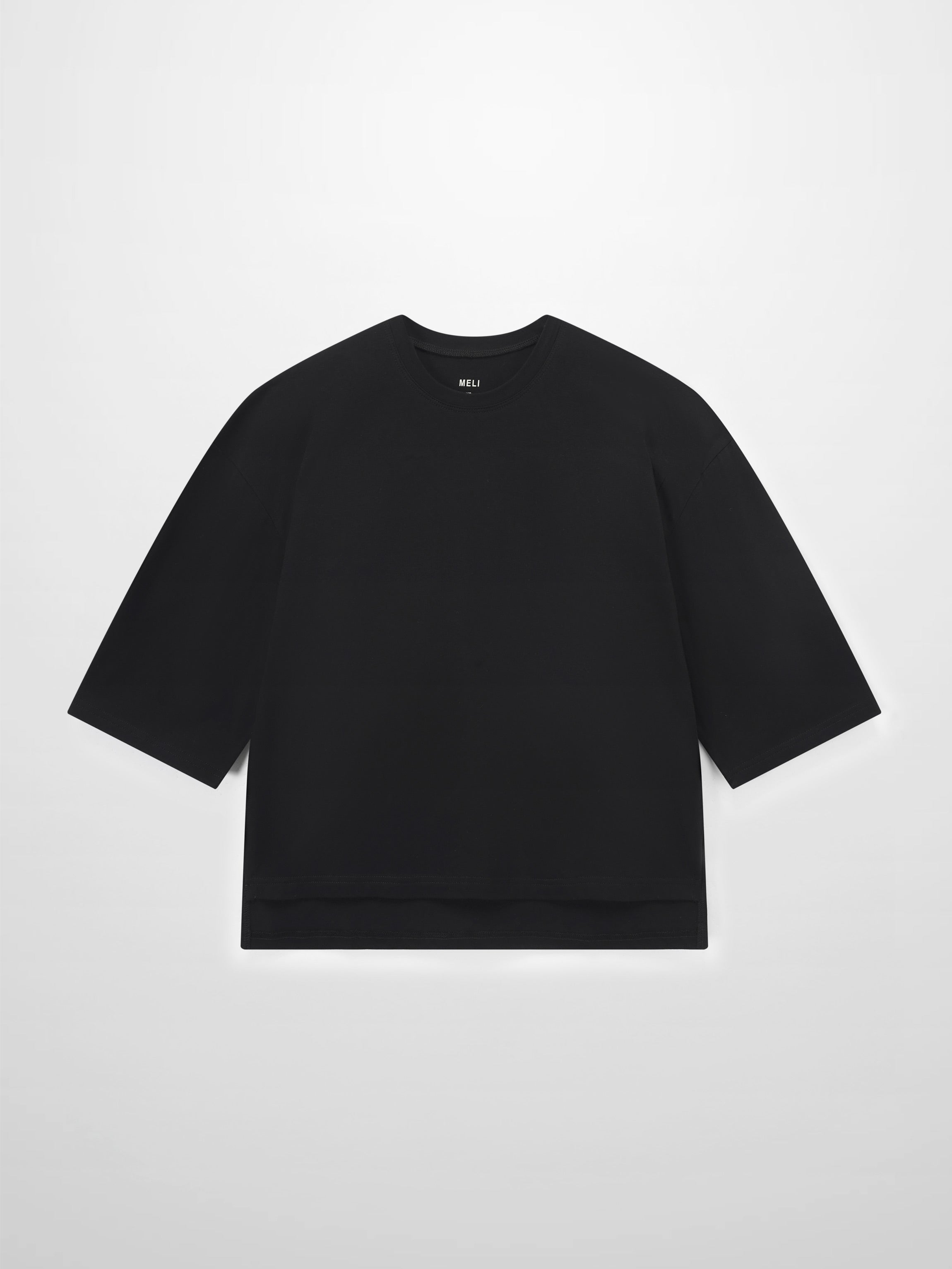 Wide Sleeve Tee-Black-0