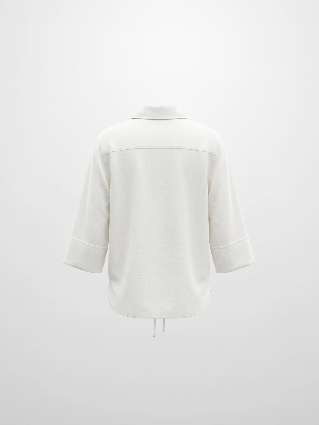 Tie Back Blouse-White-2