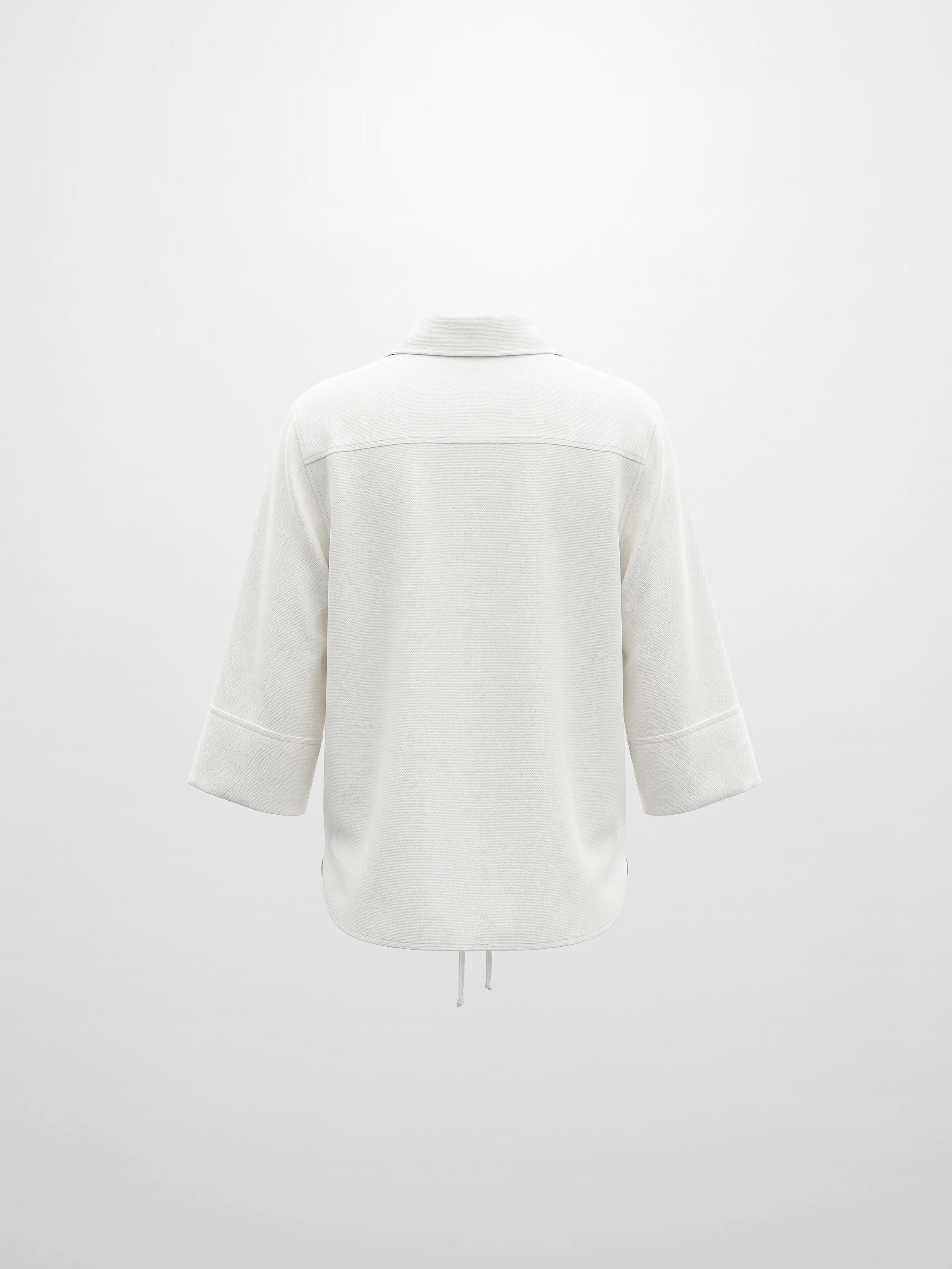 Tie Back Blouse-White-2