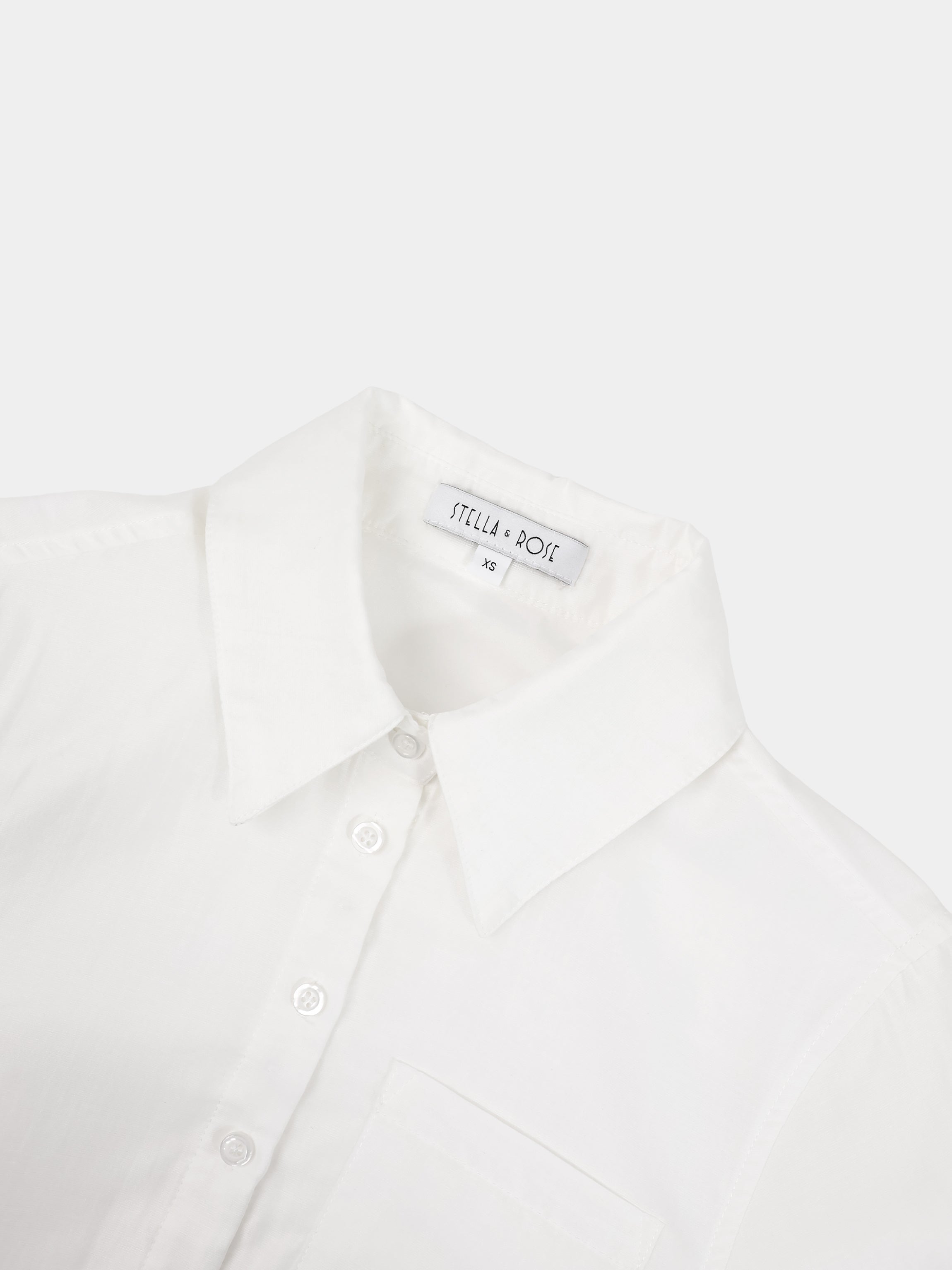 Tie Back Blouse-White-3