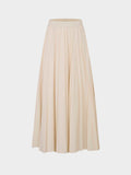 Ivory Pleated Skirt 35"
