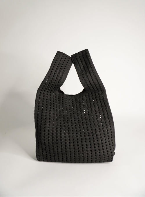 Black Bespoke Crochet Handbag