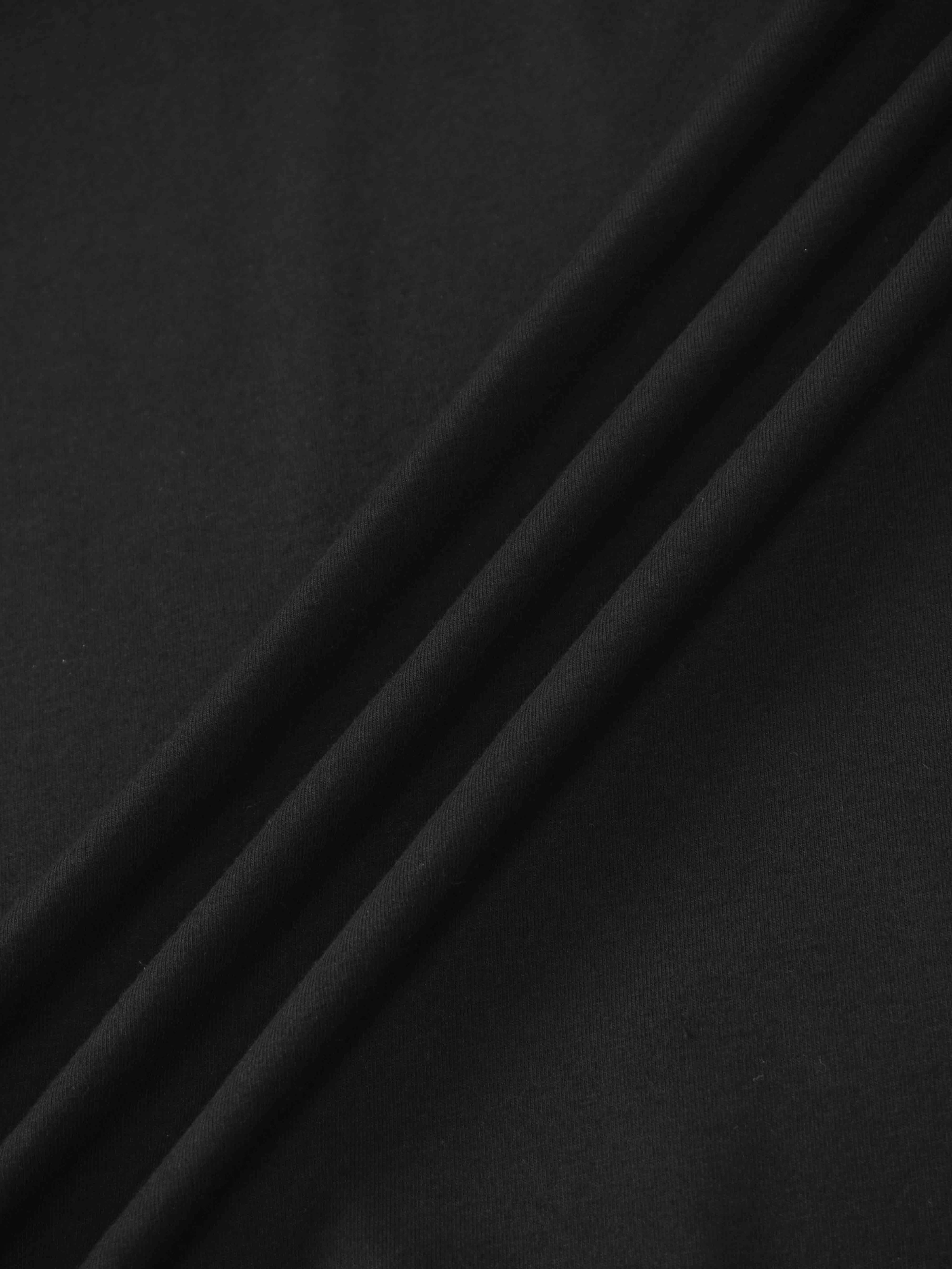 Wide Sleeve Tee-Black-2