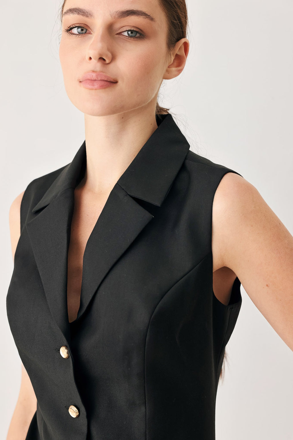 Modern Office Woven Mini Dress - Flying Tomato