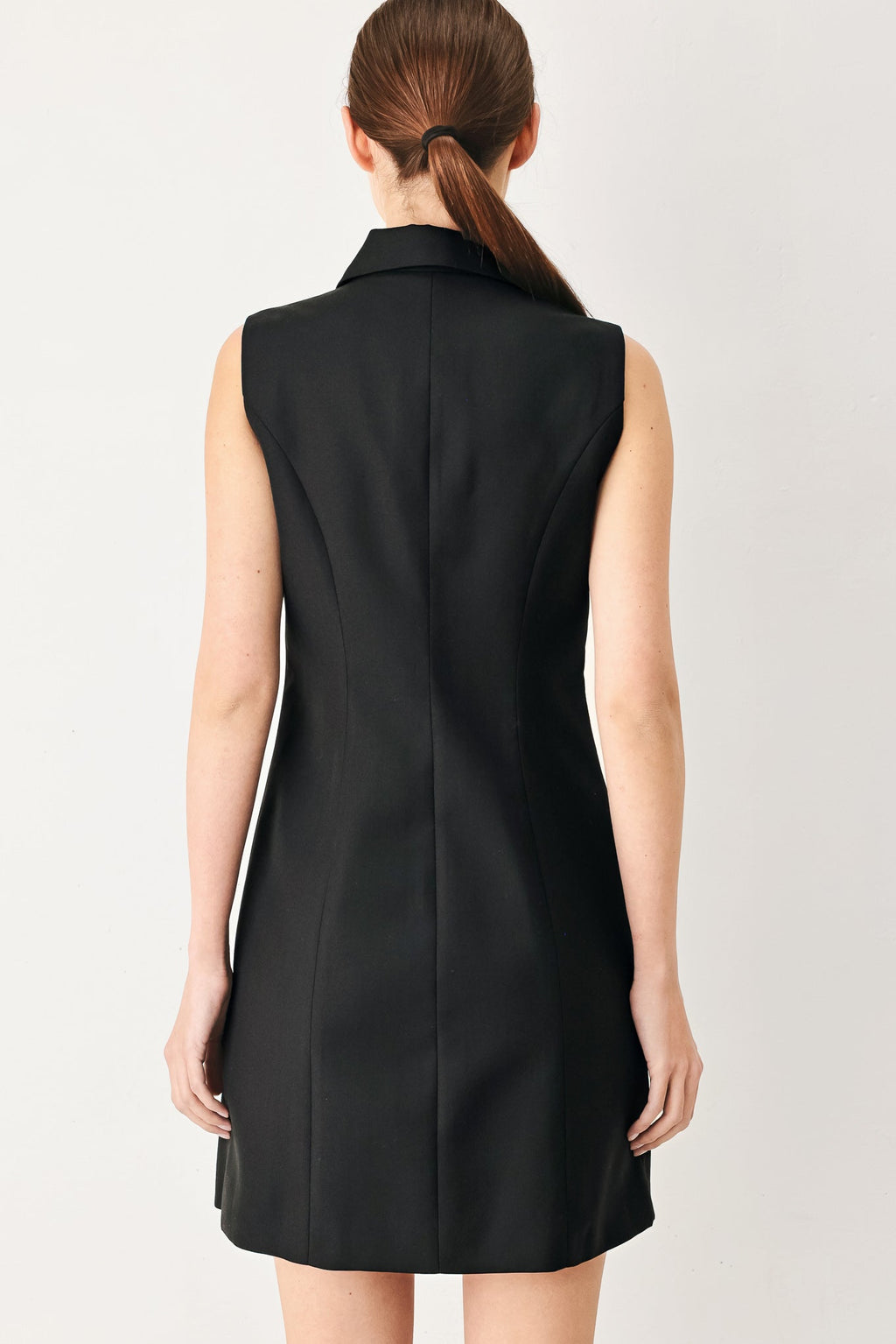 Modern Office Woven Mini Dress - Flying Tomato