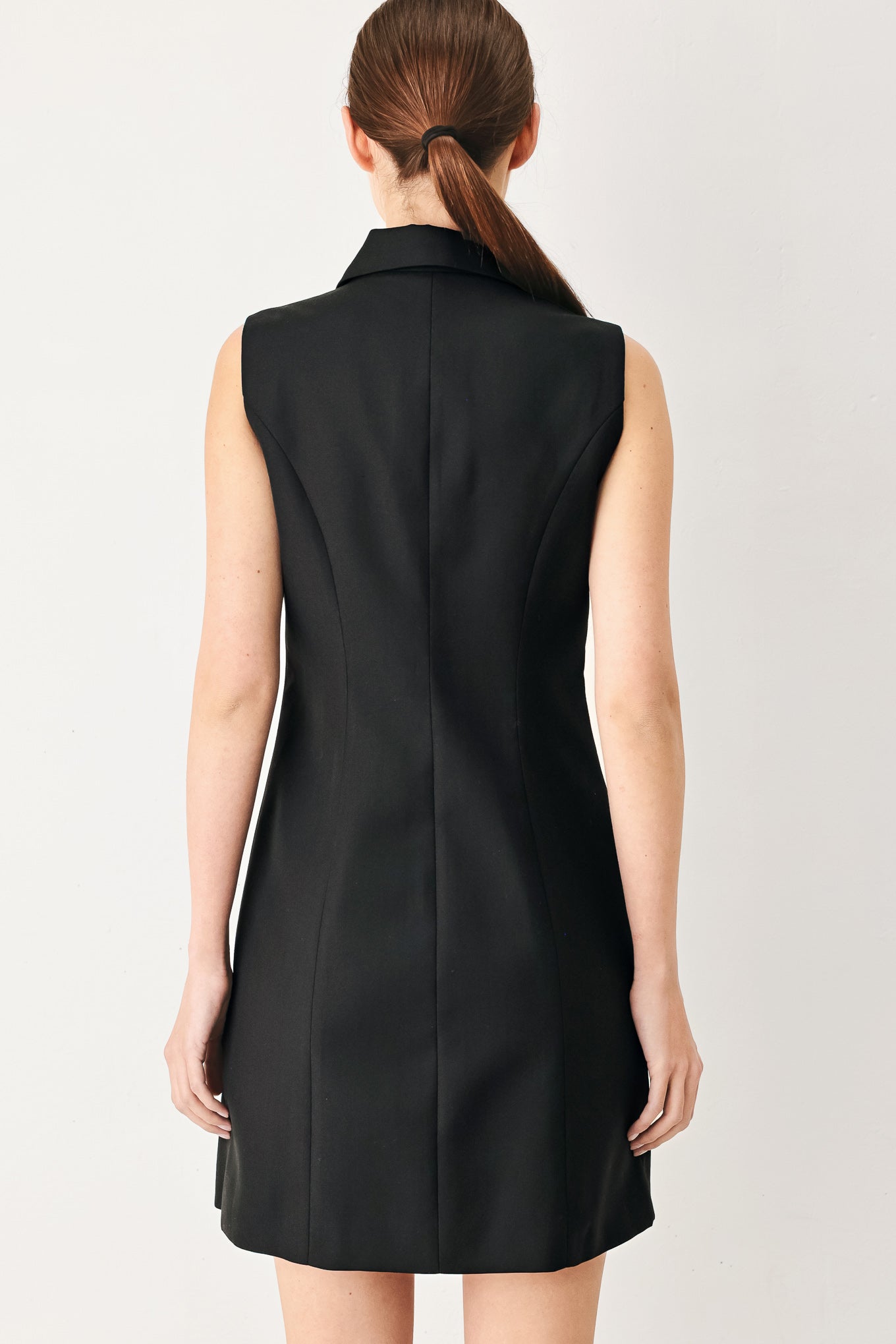 Modern Office Woven Mini Dress - Flying Tomato