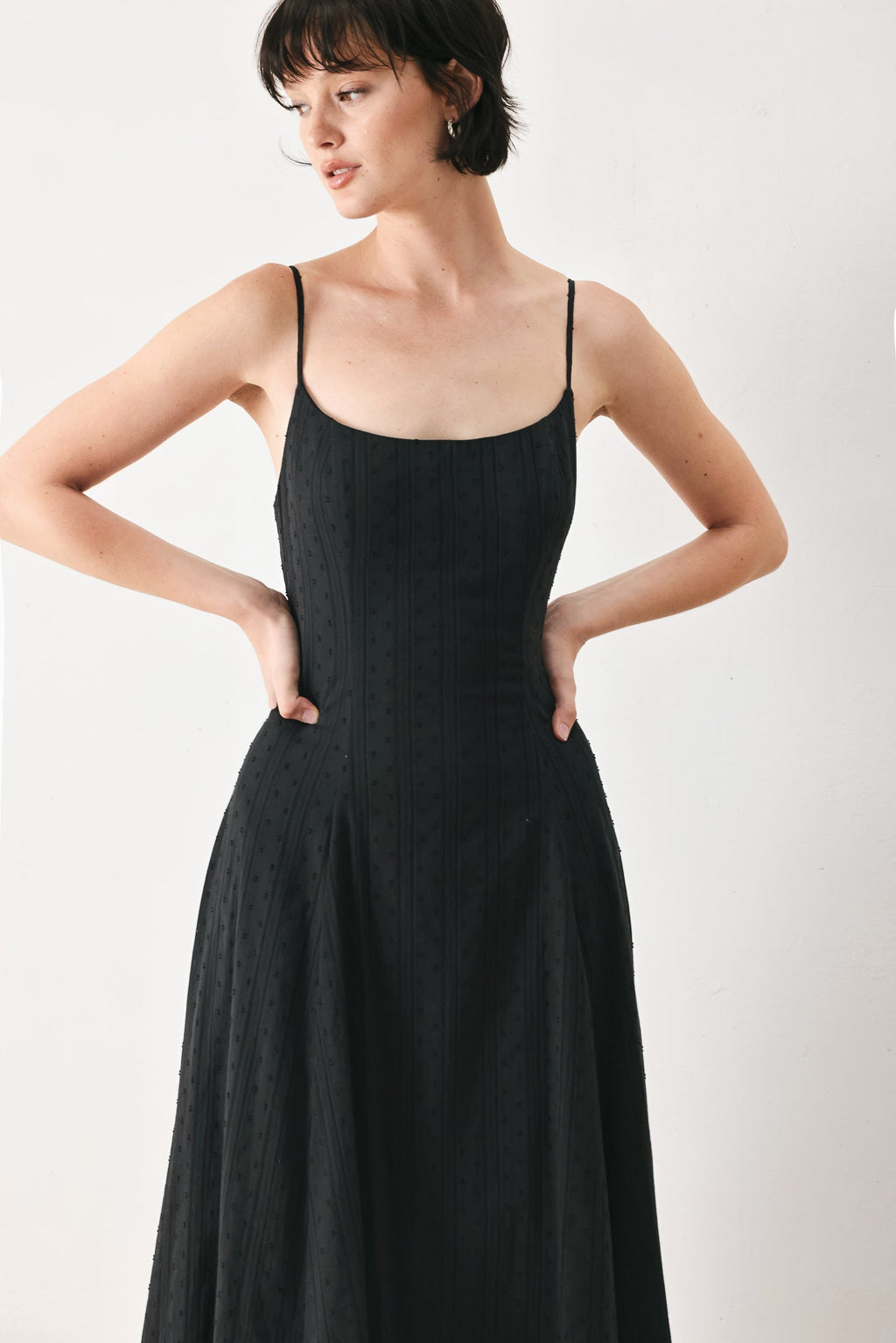 Sheer Midnight Story Woven Midi Dress - Flying Tomato