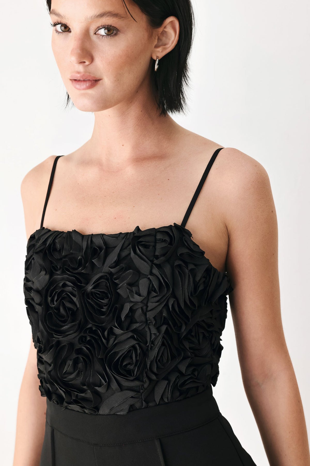 Rose Rosette Wide Leg Jumpsuit