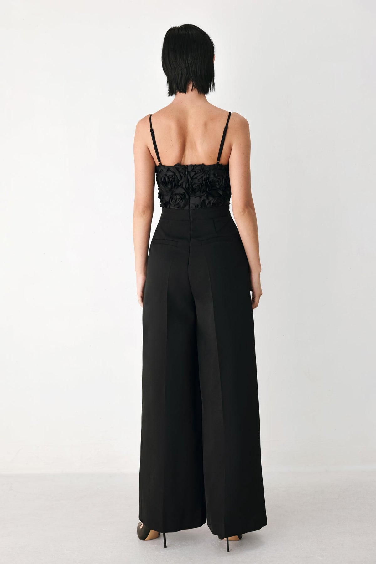 Rose Rosette Wide Leg Jumpsuit