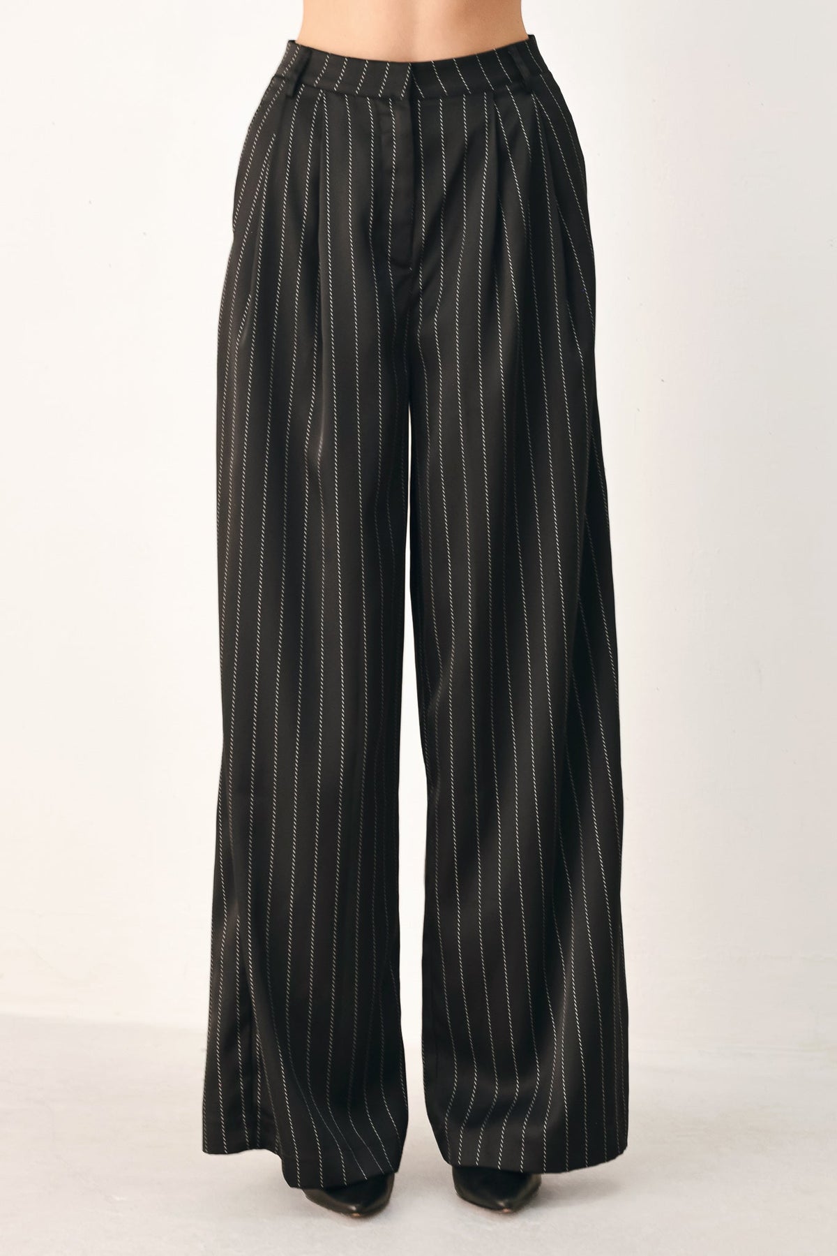 Striped Wide Leg Pants - Flying Tomato