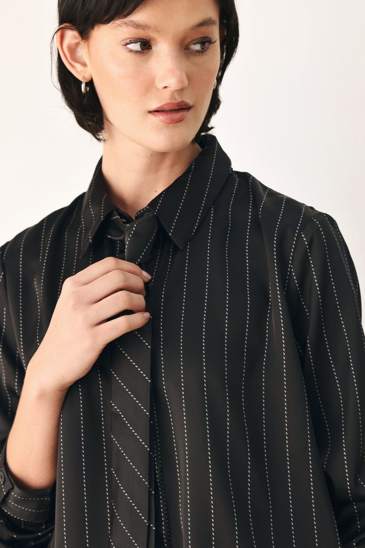 Tie Front Striped Top - Flying Tomato