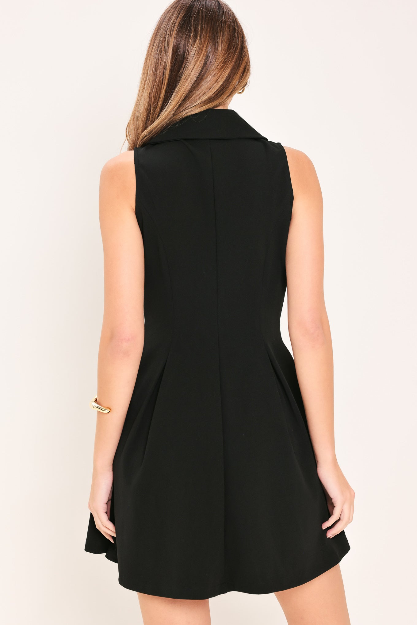 Fifth Avenue Black Woven Mini Dress - Flying Tomato