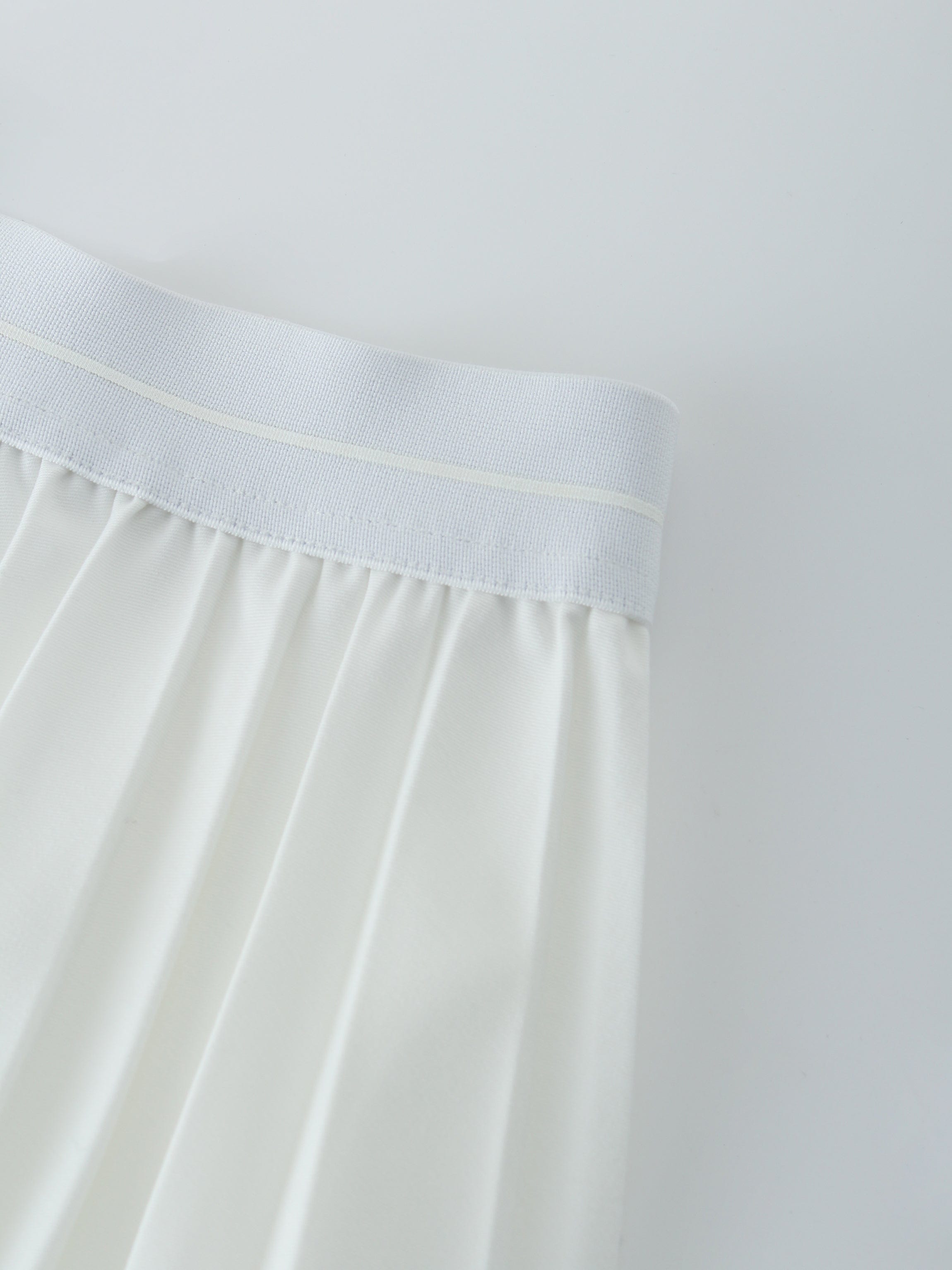 White Pleated Skirt 37"