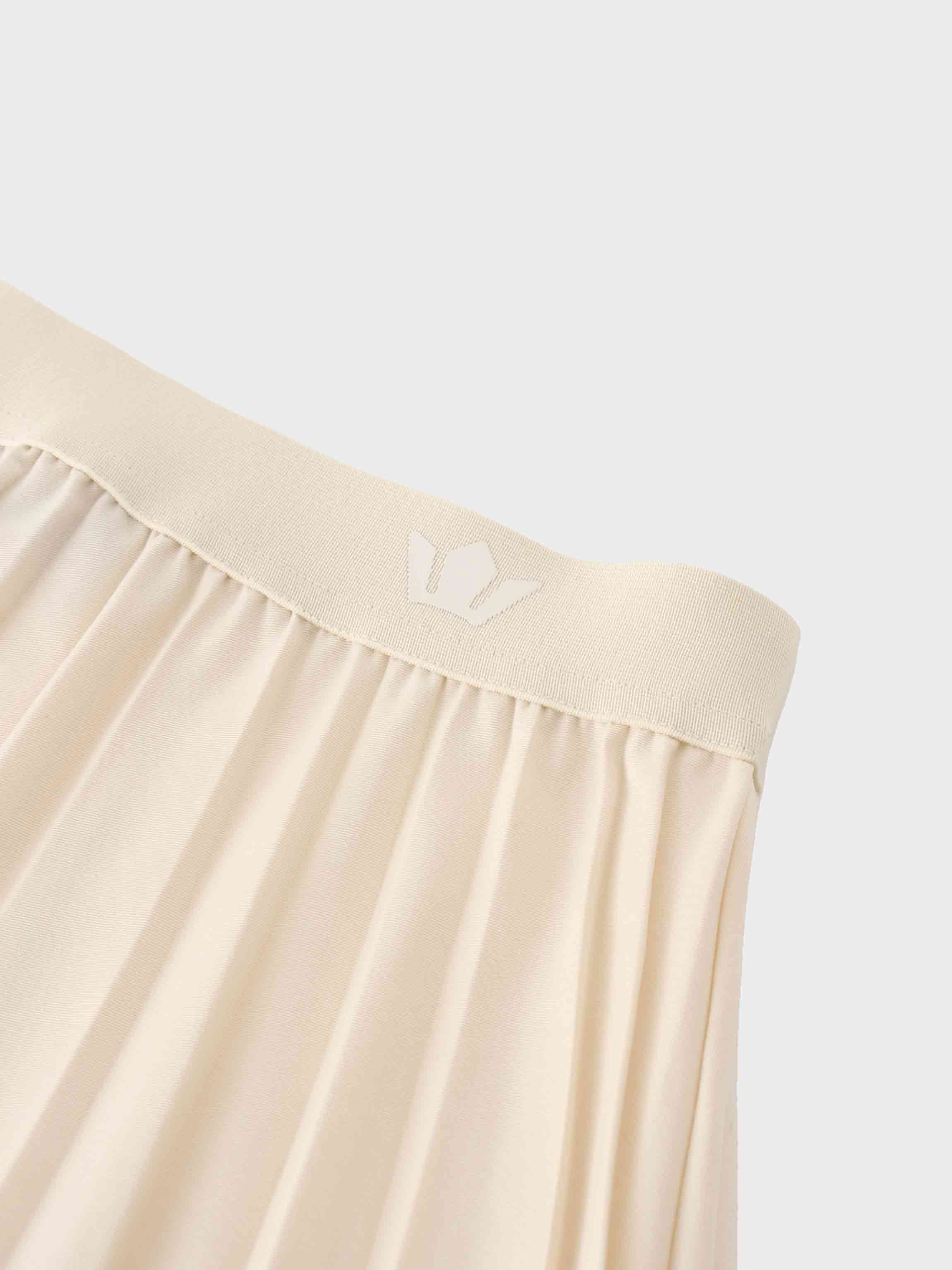 Ivory Pleated Skirt 35"