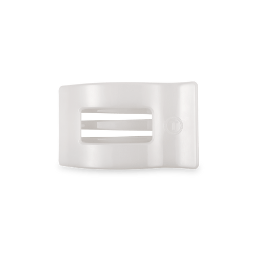 Coconut White Small Flat Rectangle Hair Clip - TELETIES